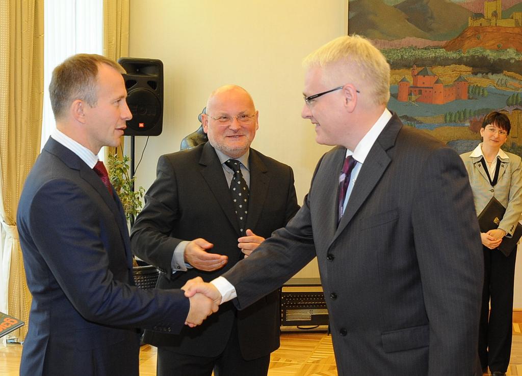 Croatian President welcomes EJU President before the EC Veterans in Porec